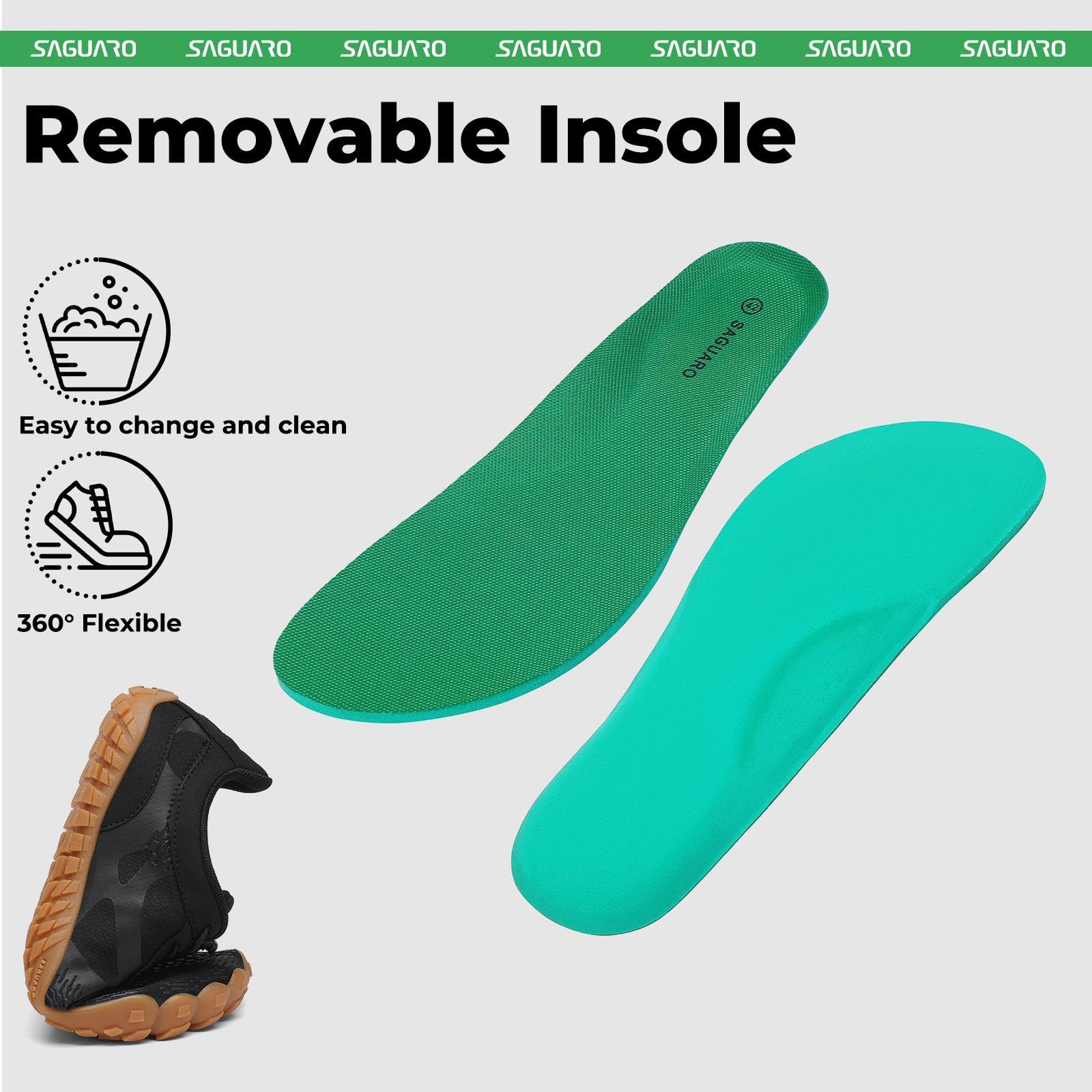 SAGUARO Barefoot Shoes for Men & Women | Wide Toe Box Zero-Drop Minimalist Trail Running Hiking Shoe - Image 6