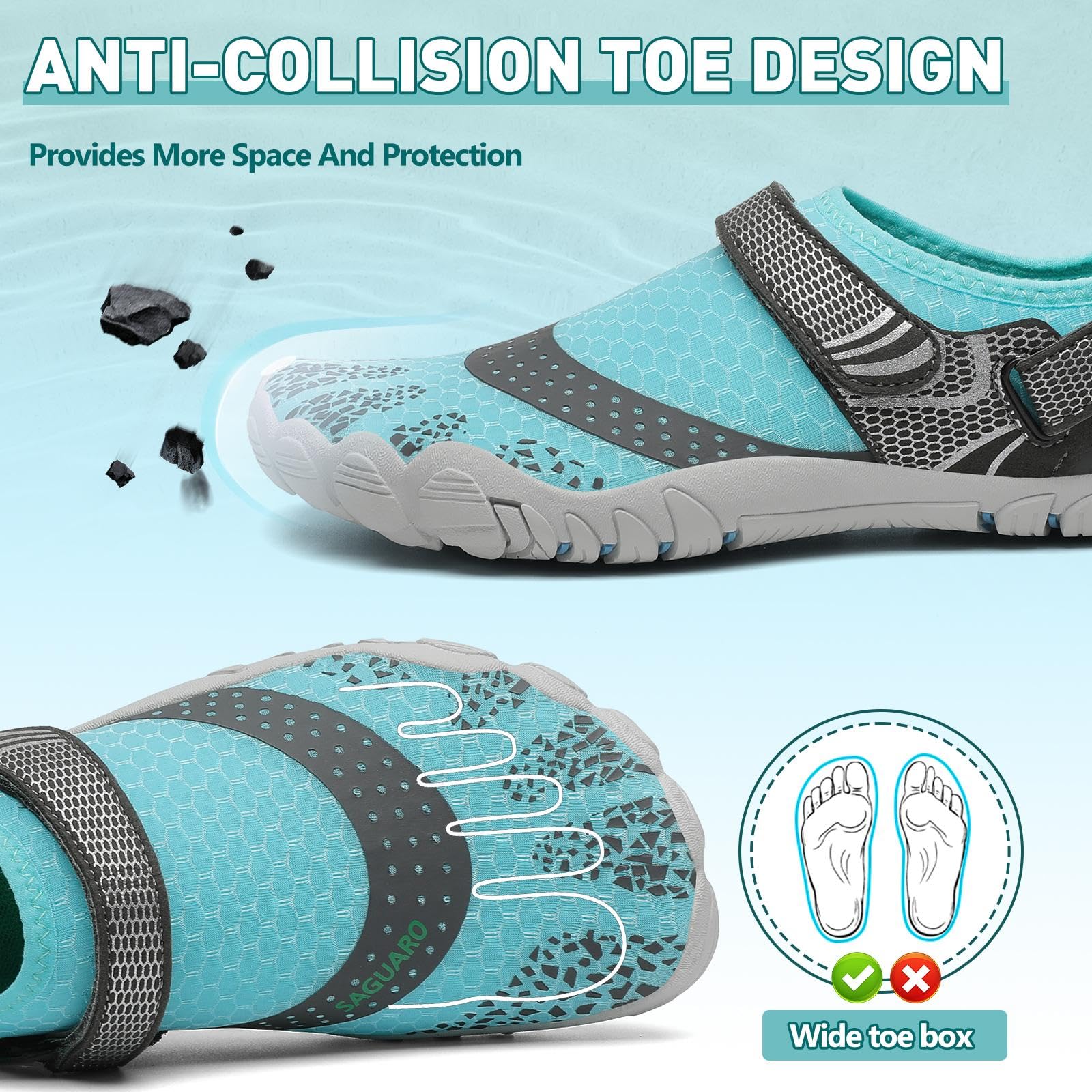 SAGUARO Barefoot Shoes Unisex Trekking Sandals Men Women Sports & Outdoor Sandals Barefoot Sandals Size 39-47 EU - Image 4