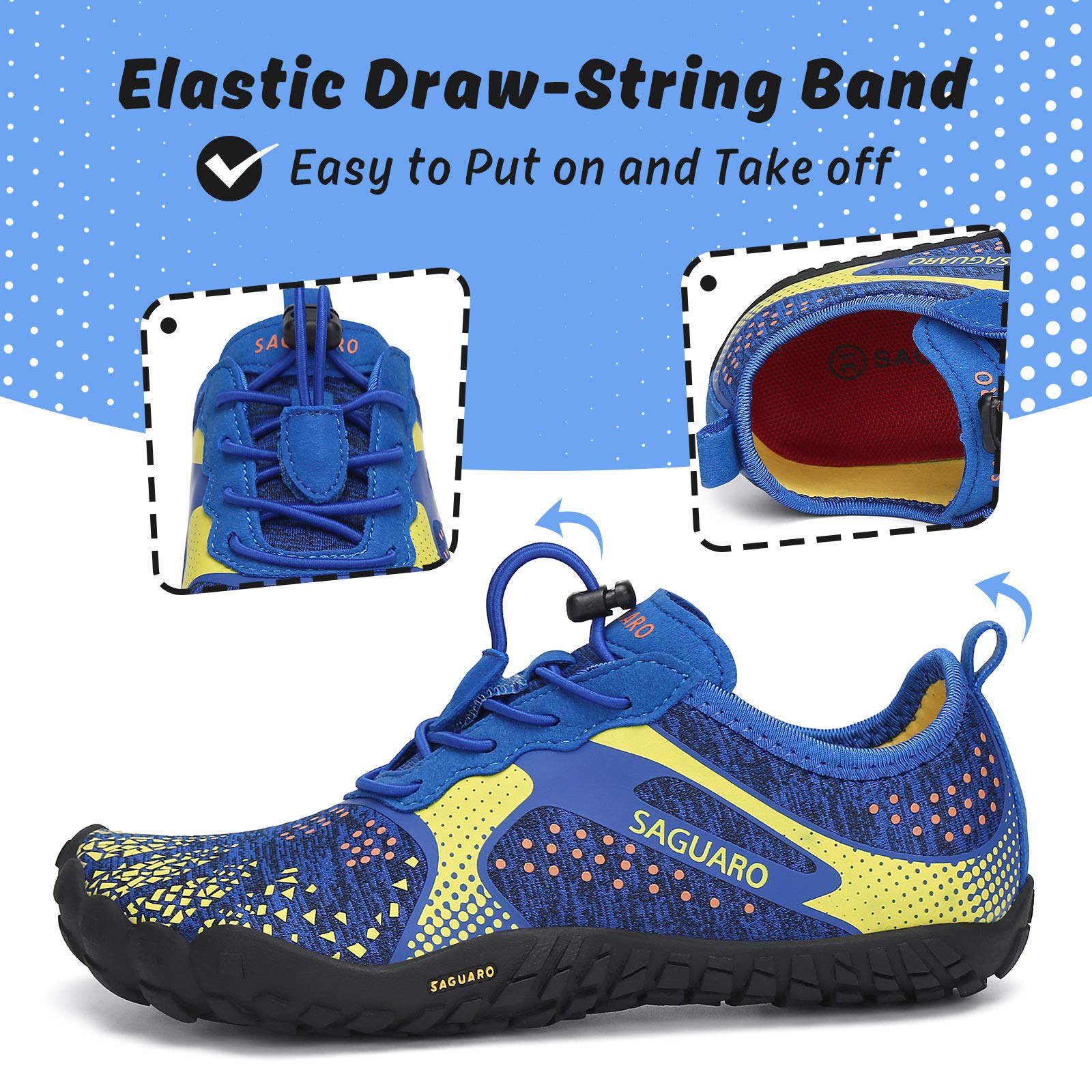 SAGUARO Kids' Barefoot Shoes Boys Girls Quick Dry Aqua Athletic Sneakers Lightweight Sport Footwear Toddler Water Shoes - Image 3