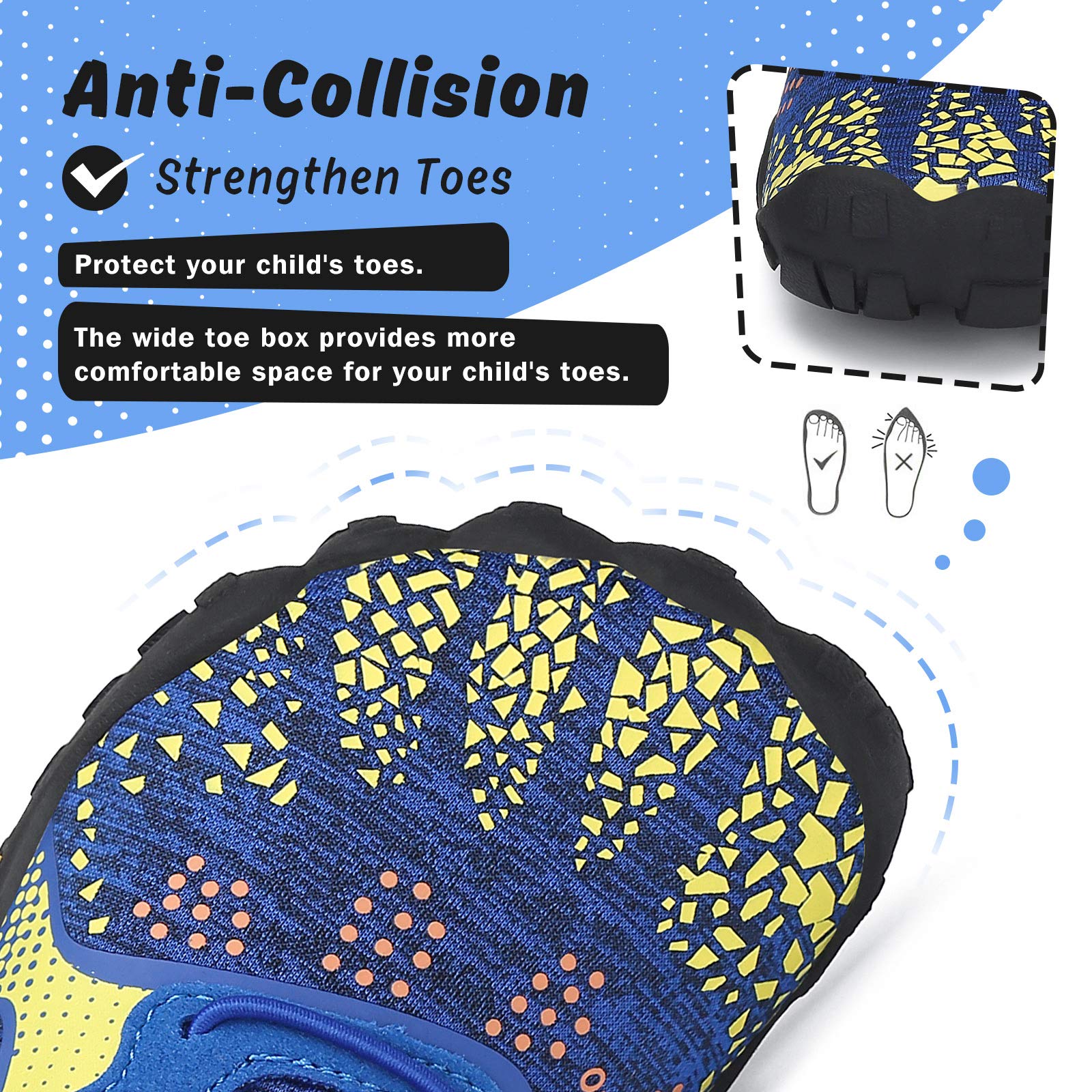 SAGUARO Kids' Barefoot Shoes Boys Girls Quick Dry Aqua Athletic Sneakers Lightweight Sport Footwear Toddler Water Shoes - Image 4