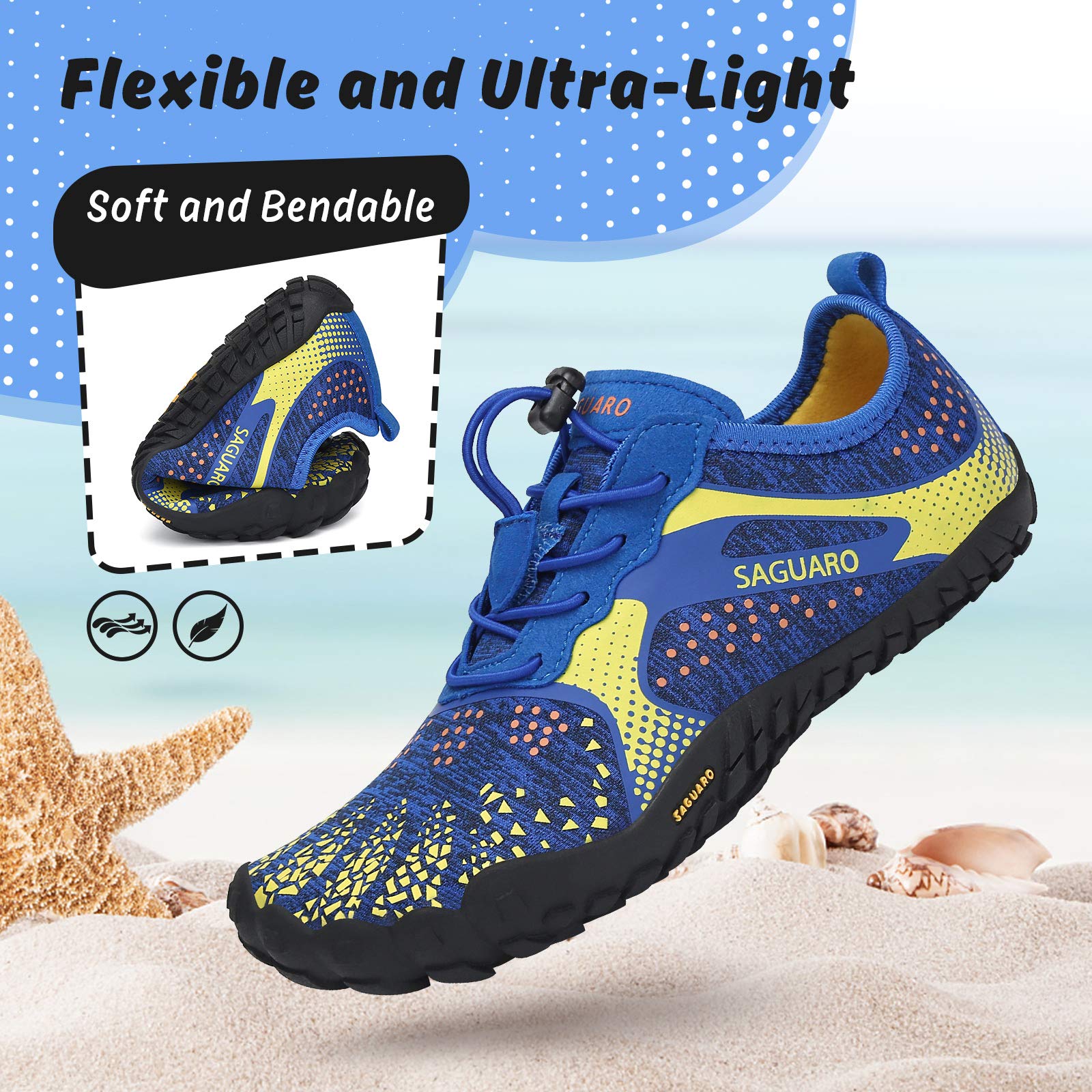 SAGUARO Kids' Barefoot Shoes Boys Girls Quick Dry Aqua Athletic Sneakers Lightweight Sport Footwear Toddler Water Shoes - Image 5