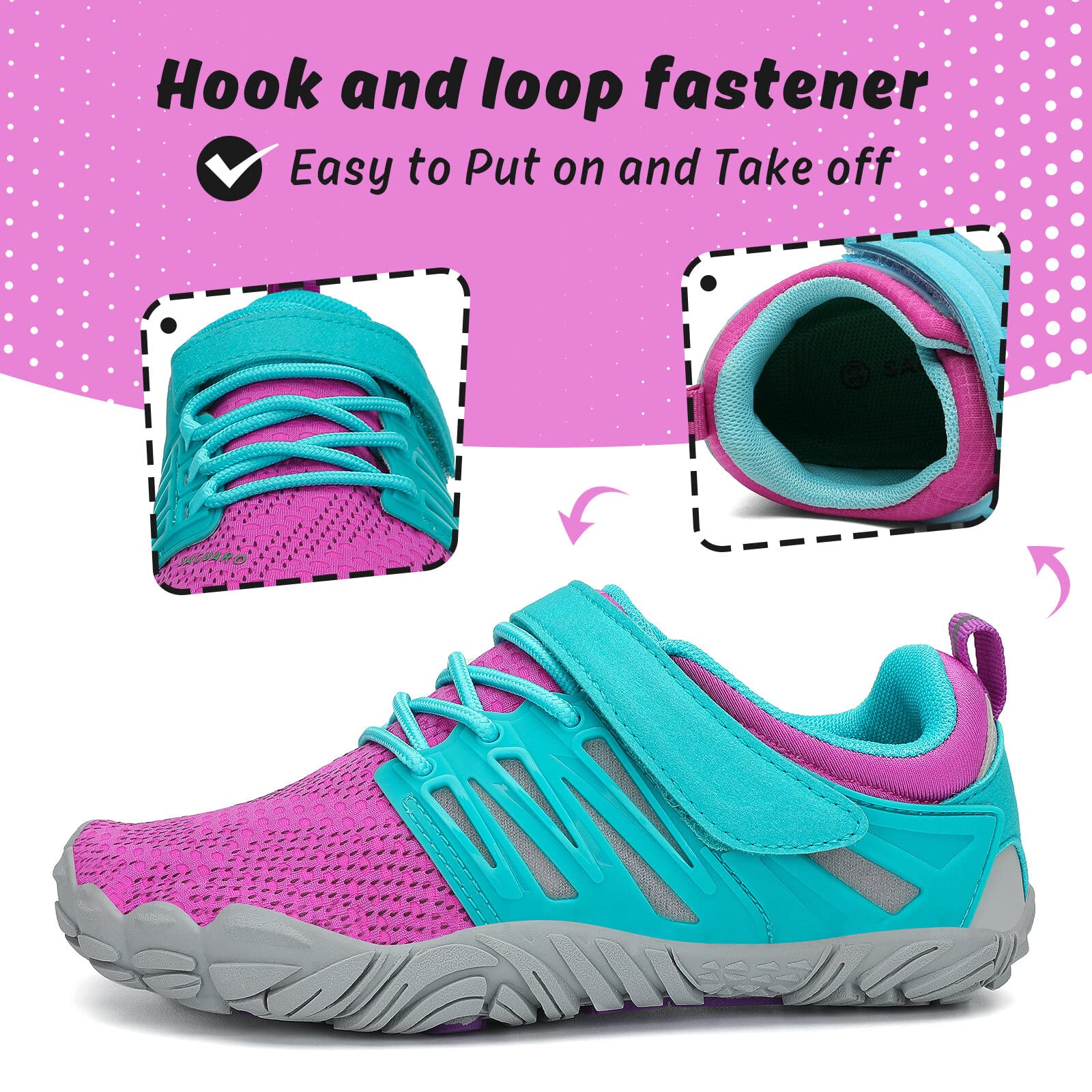 SAGUARO Kids' Barefoot Shoes Boys Girls Quick Dry Aqua Athletic Sneakers Lightweight Sport Footwear Toddler Water Shoes - Image 3