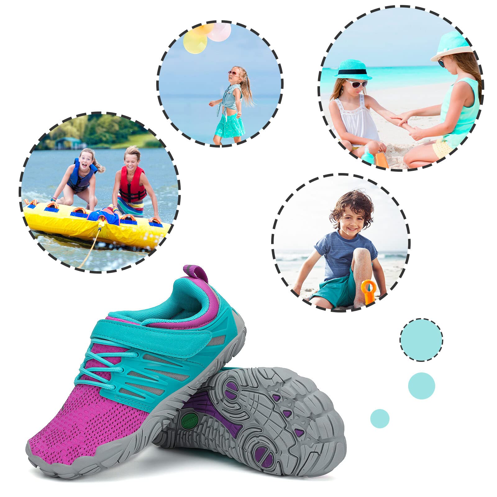 SAGUARO Kids' Barefoot Shoes Boys Girls Quick Dry Aqua Athletic Sneakers Lightweight Sport Footwear Toddler Water Shoes - Image 7