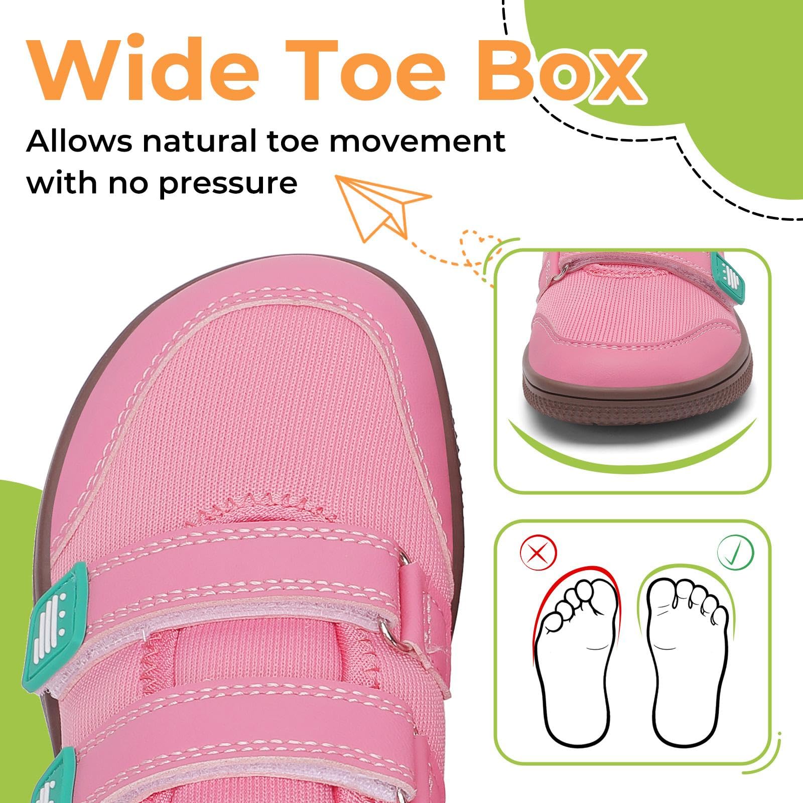 SAGUARO Kids Barefoot Shoes Wide Toe Box Minimalist Casual Sneakers for School and Walking - Image 3
