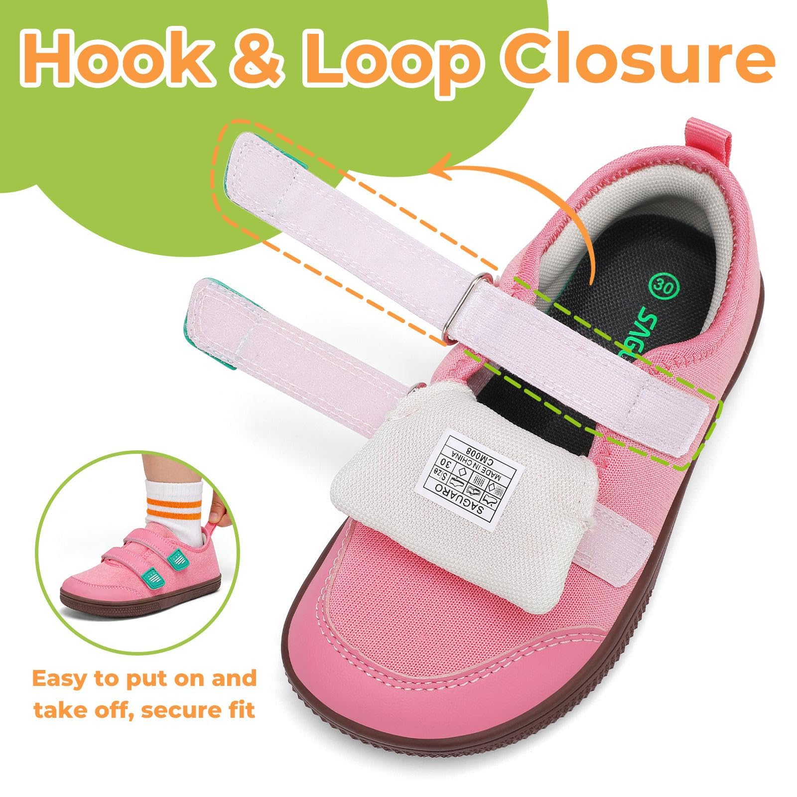 SAGUARO Kids Barefoot Shoes Wide Toe Box Minimalist Casual Sneakers for School and Walking - Image 5