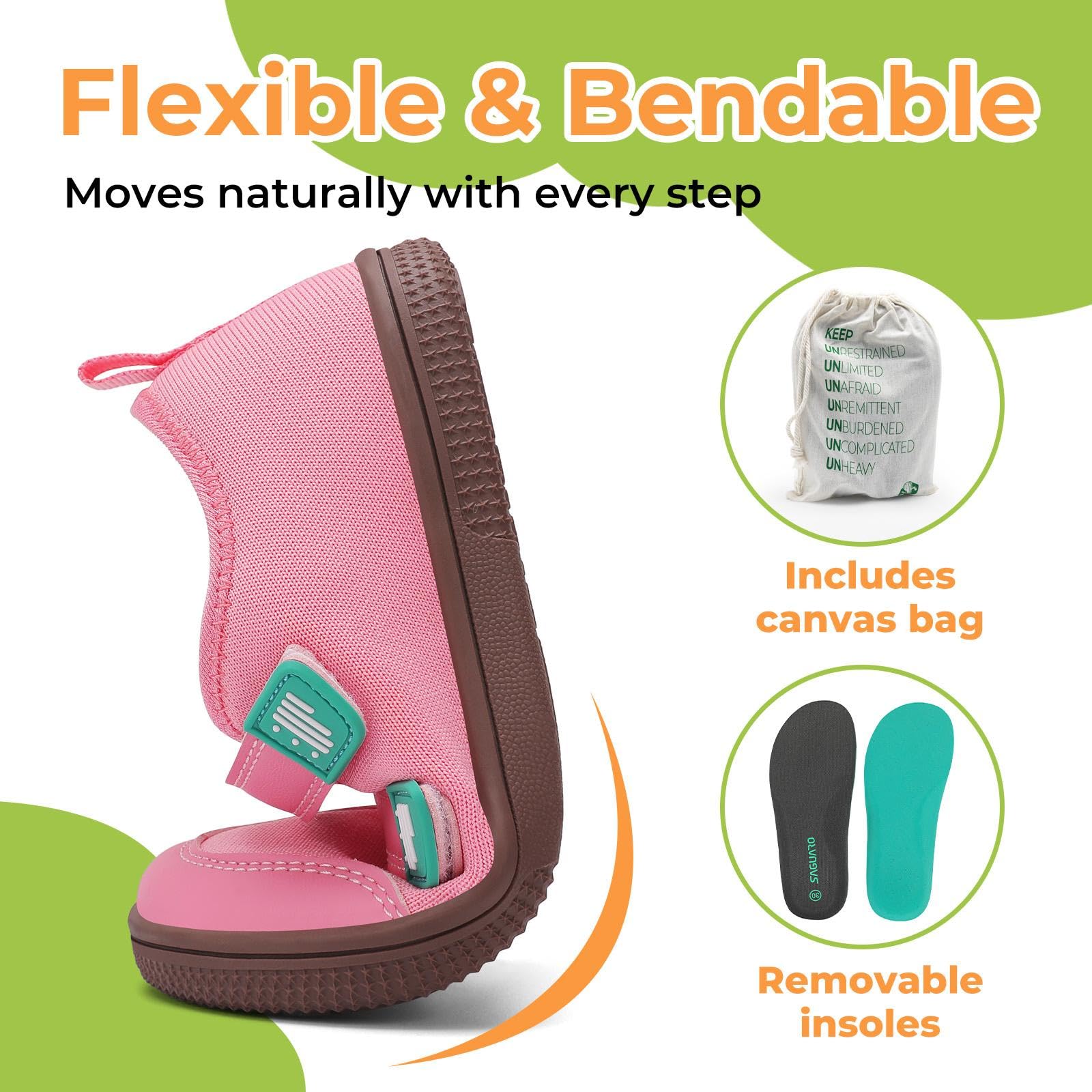 SAGUARO Kids Barefoot Shoes Wide Toe Box Minimalist Casual Sneakers for School and Walking - Image 7