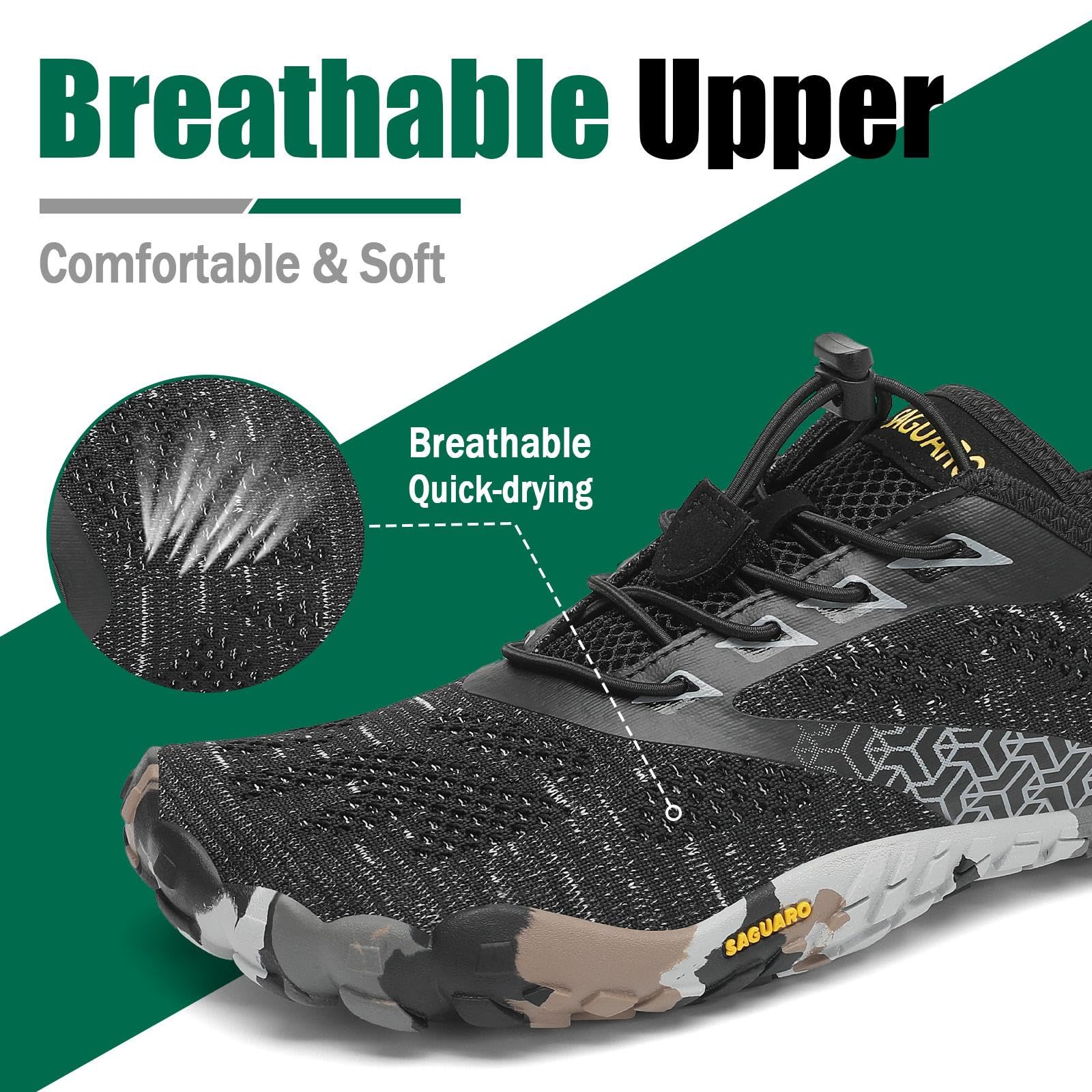 SAGUARO Men's Barefoot Shoes Women's Wide Toe Box Minimalist Sneakers Zero Drop Trail Running Shoe - Image 4