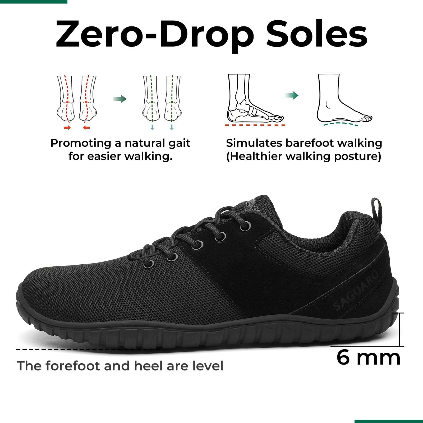 SAGUARO Men's Women's Barefoot Wide Toe Box Shoes | Minimalist Barefoot Shoes with Zero Drop Sole | Comfortable Walking Shoe - Image 3