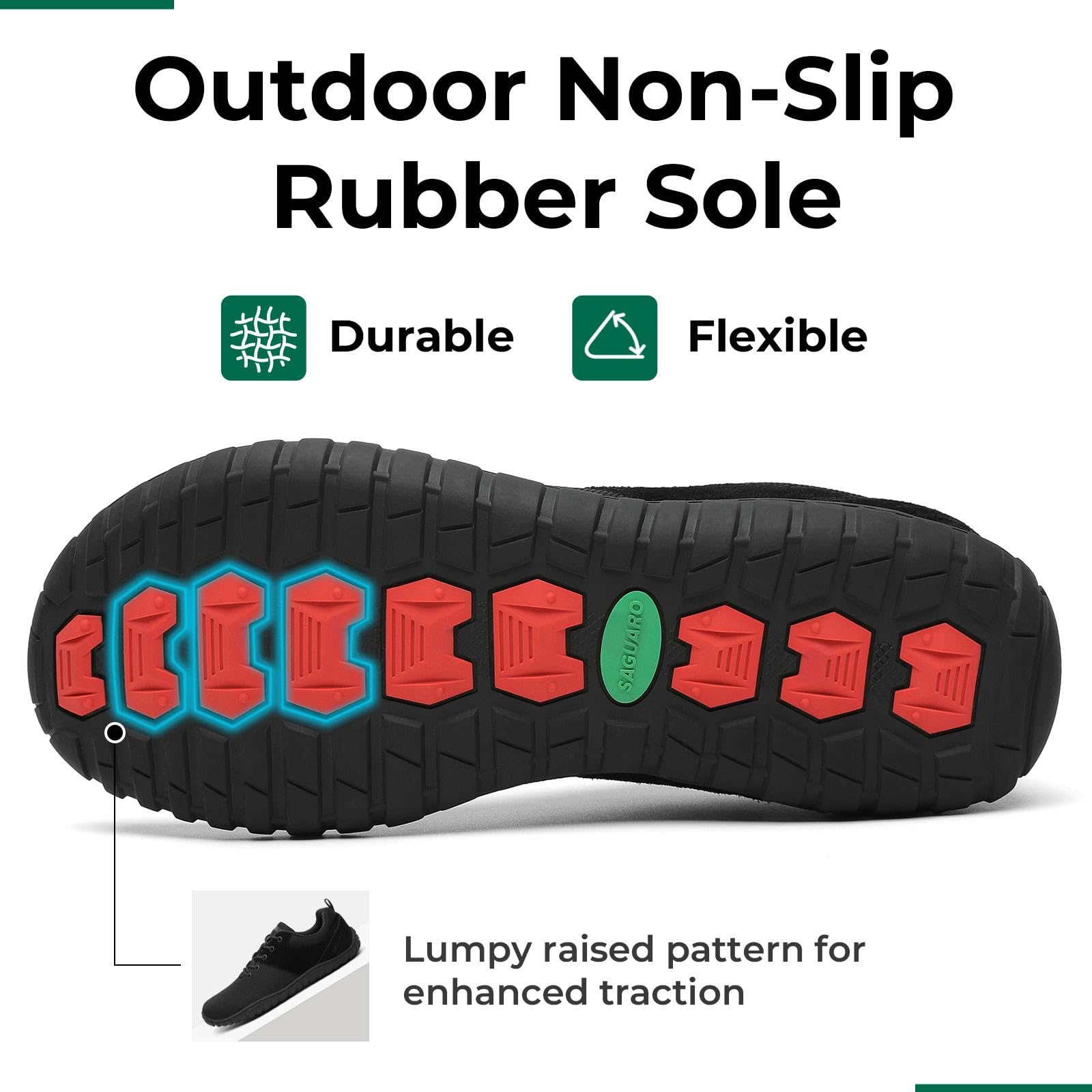 SAGUARO Men's Women's Barefoot Wide Toe Box Shoes | Minimalist Barefoot Shoes with Zero Drop Sole | Comfortable Walking Shoe - Image 4