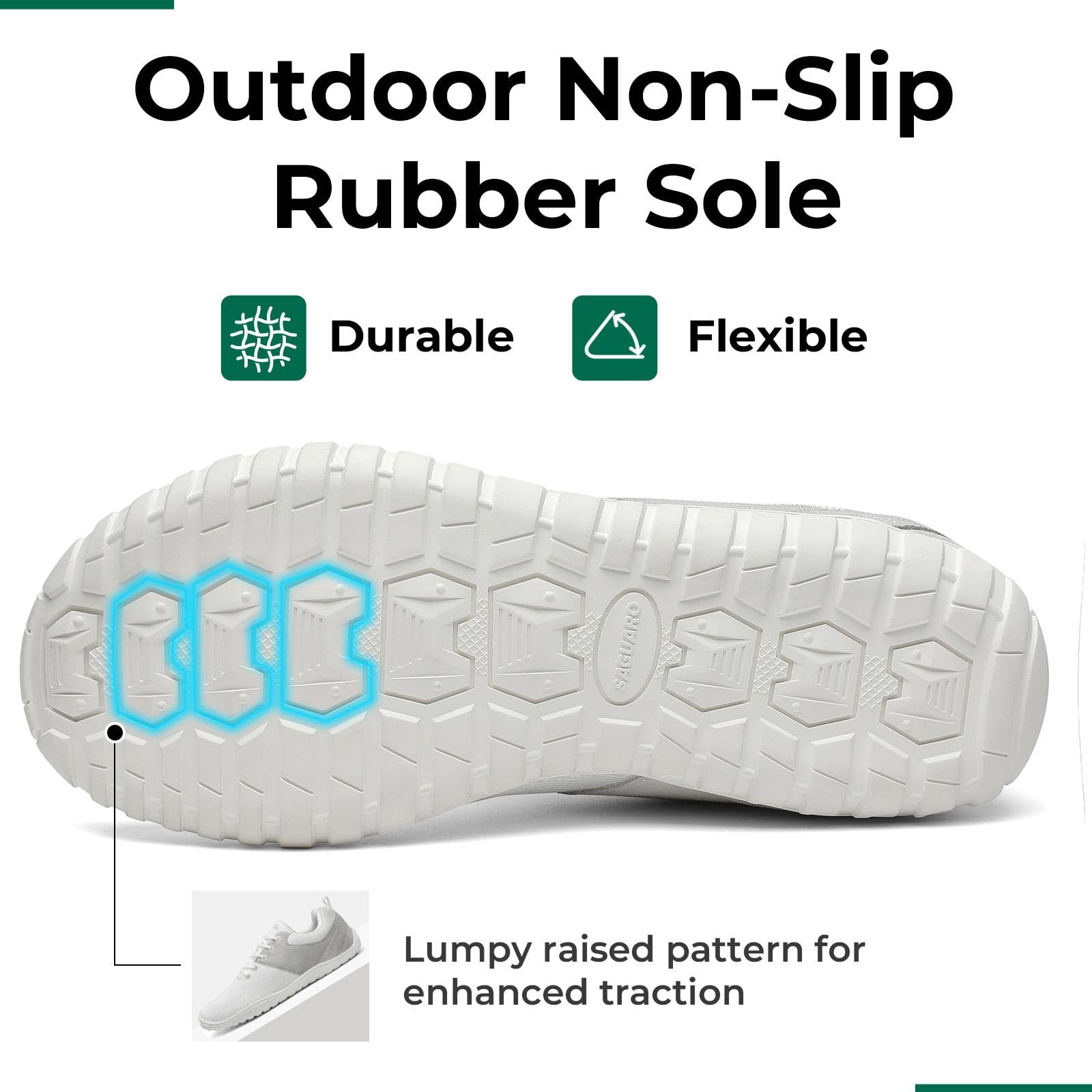 SAGUARO Men's Women's Barefoot Wide Toe Box Shoes | Minimalist Barefoot Shoes with Zero Drop Sole | Comfortable Walking Shoe - Image 4