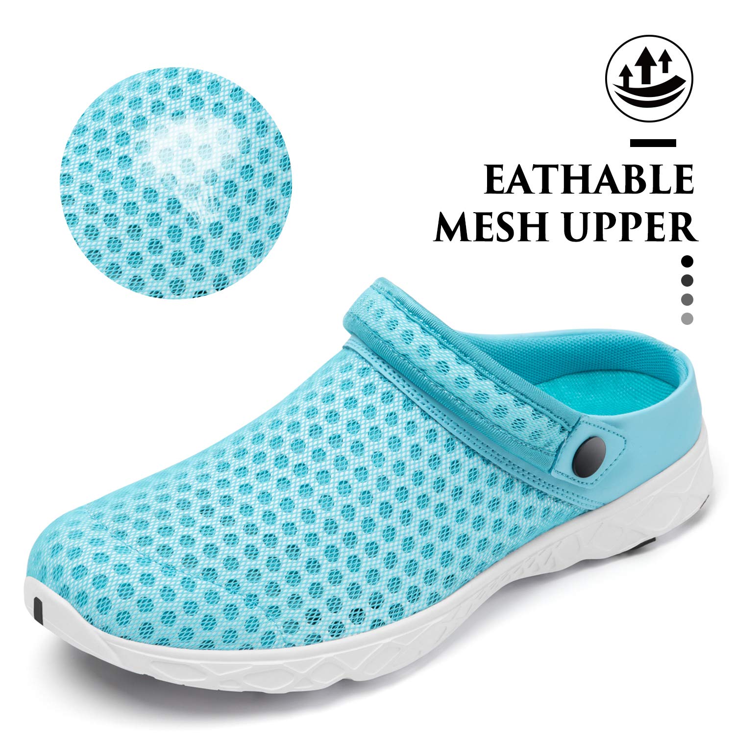 SAGUARO Men's Women's Quick Dry Garden Shoes Lightweight Breathable Gardening Clog Water Shoes Mesh Sandals for Sports Outdoor Beach Pool Exercise - Image 3