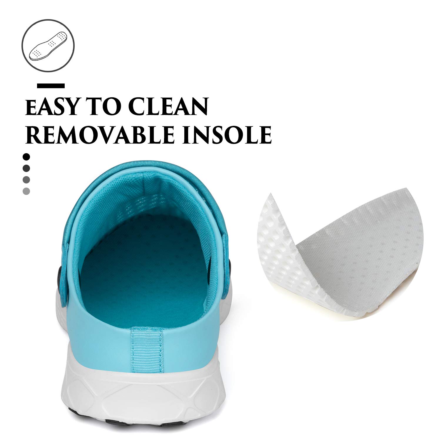 SAGUARO Men's Women's Quick Dry Garden Shoes Lightweight Breathable Gardening Clog Water Shoes Mesh Sandals for Sports Outdoor Beach Pool Exercise - Image 5