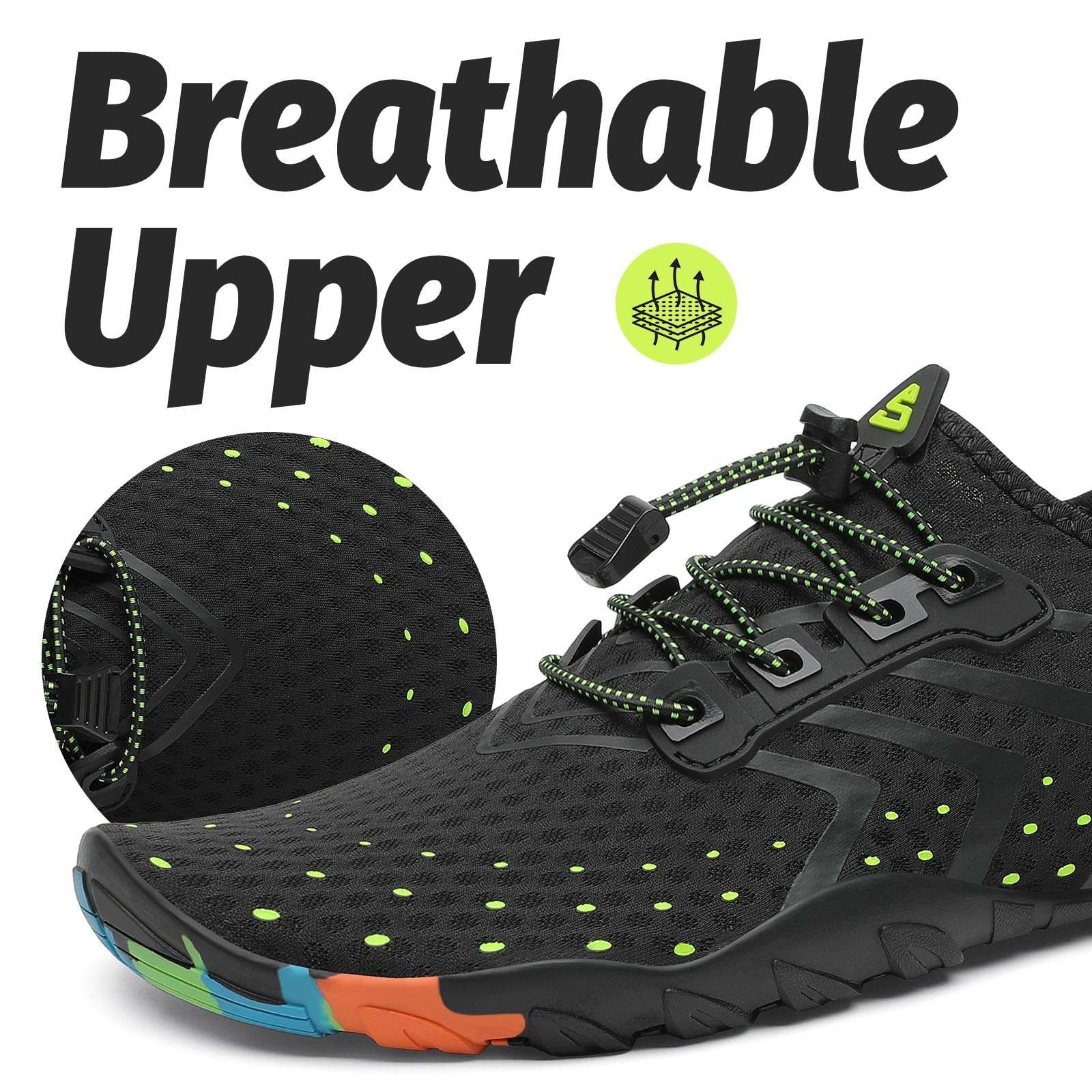 SAGUARO Water Shoes for Women - Barefoot Quick-Dry Aqua Sock, Lightweight, Breathable for Swimming, Beach and Outdoor Activities Size 5.5-10.5 - Image 3