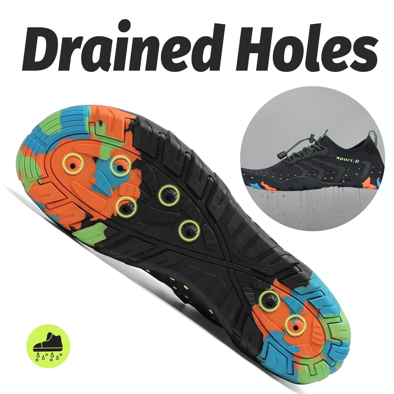 SAGUARO Water Shoes for Women - Barefoot Quick-Dry Aqua Sock, Lightweight, Breathable for Swimming, Beach and Outdoor Activities Size 5.5-10.5 - Image 4