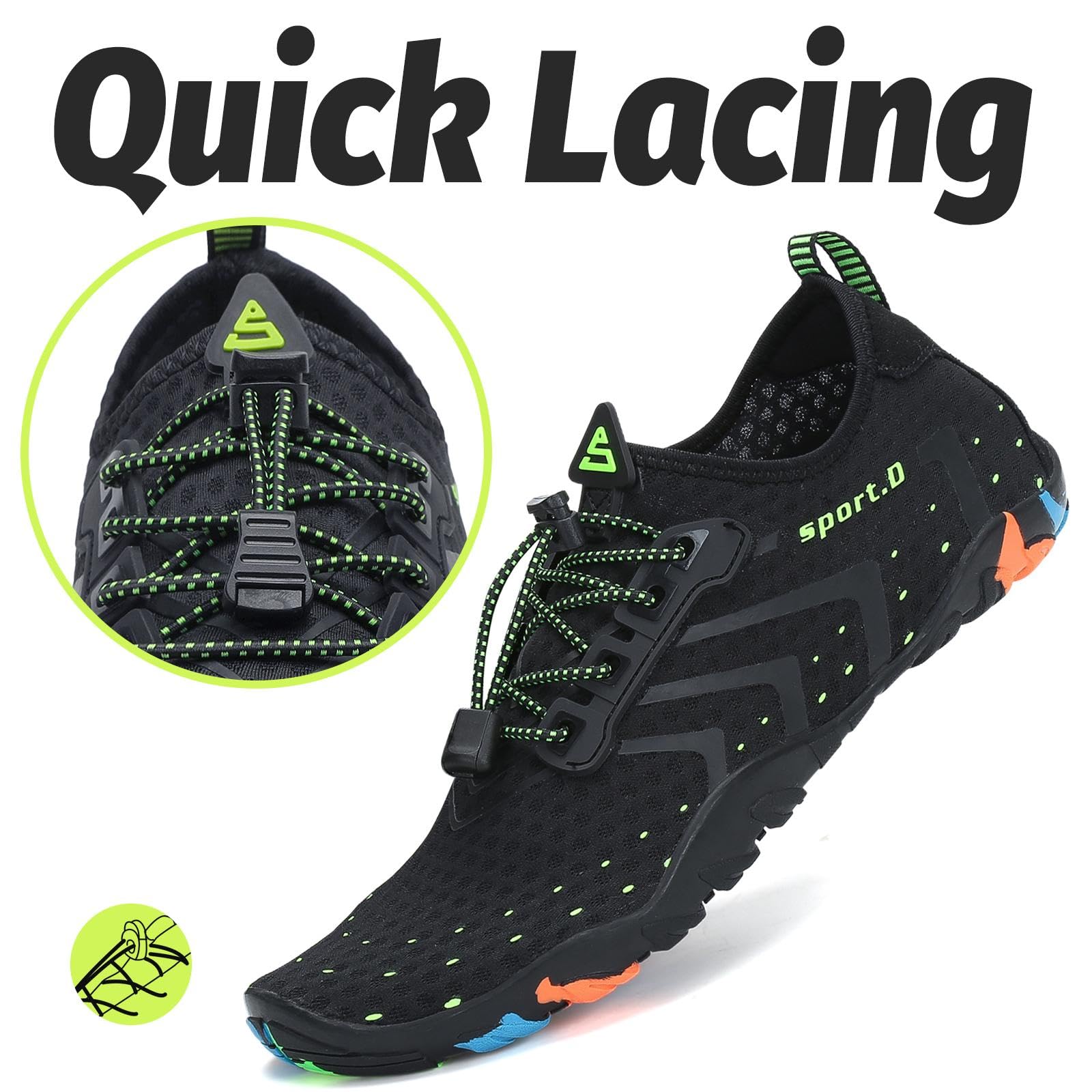 SAGUARO Water Shoes for Women - Barefoot Quick-Dry Aqua Sock, Lightweight, Breathable for Swimming, Beach and Outdoor Activities Size 5.5-10.5 - Image 7