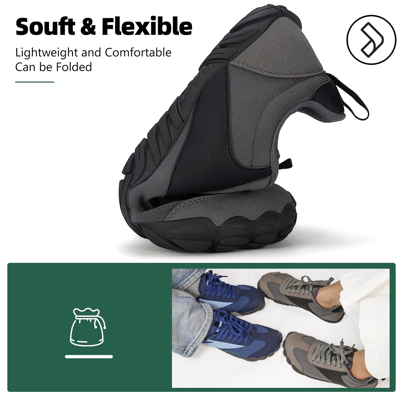 SAGUARO Wide Toe Box Minimalist Shoes for Men and Women, Zero Drop Trail-Runner Barefoot Sneakers - Image 6