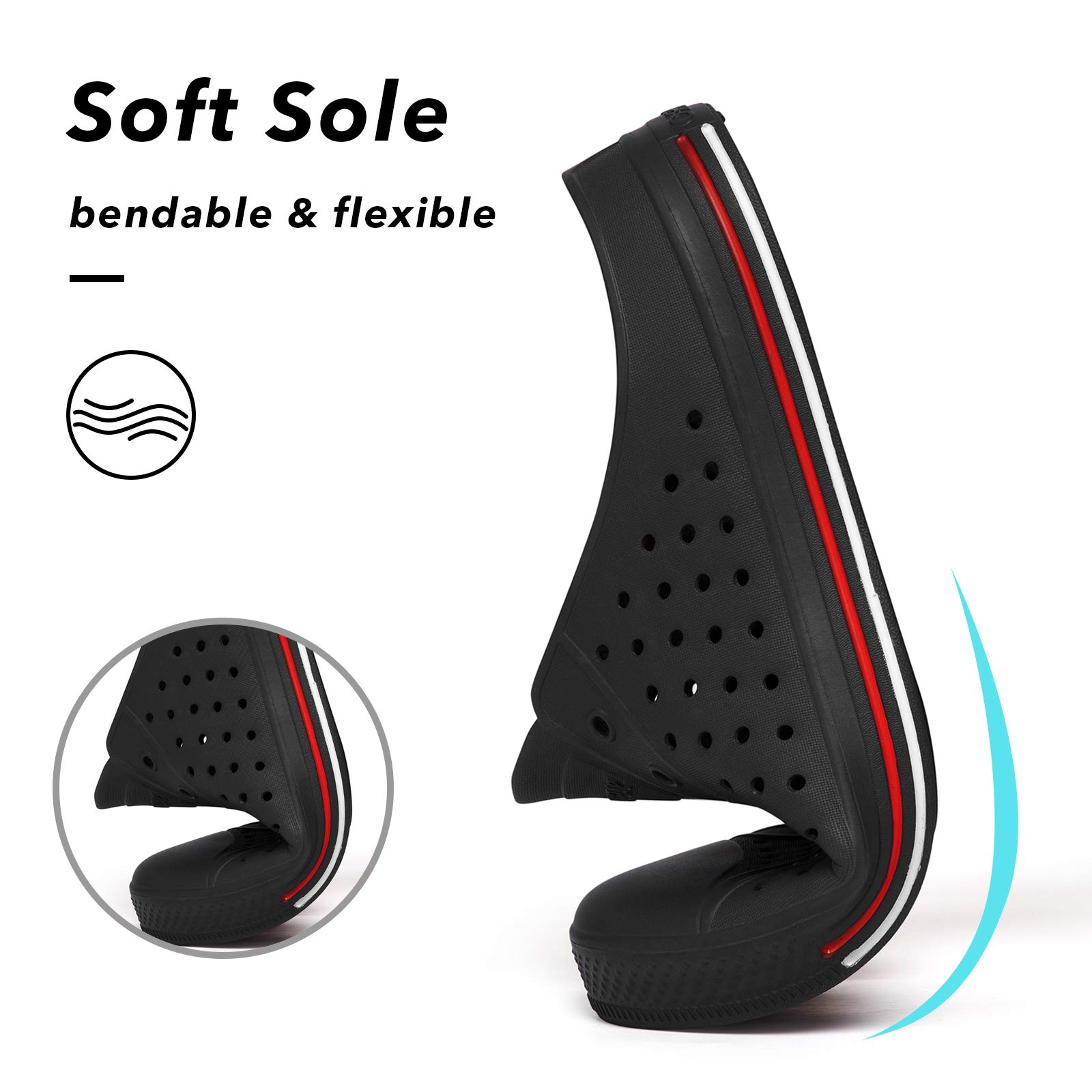 SAGUARO Women's Men's Garden Clogs Shoes Casual Slippers Unisex Quick Drying Sandals Summer Anti-Skid Beach Shoes - Image 6