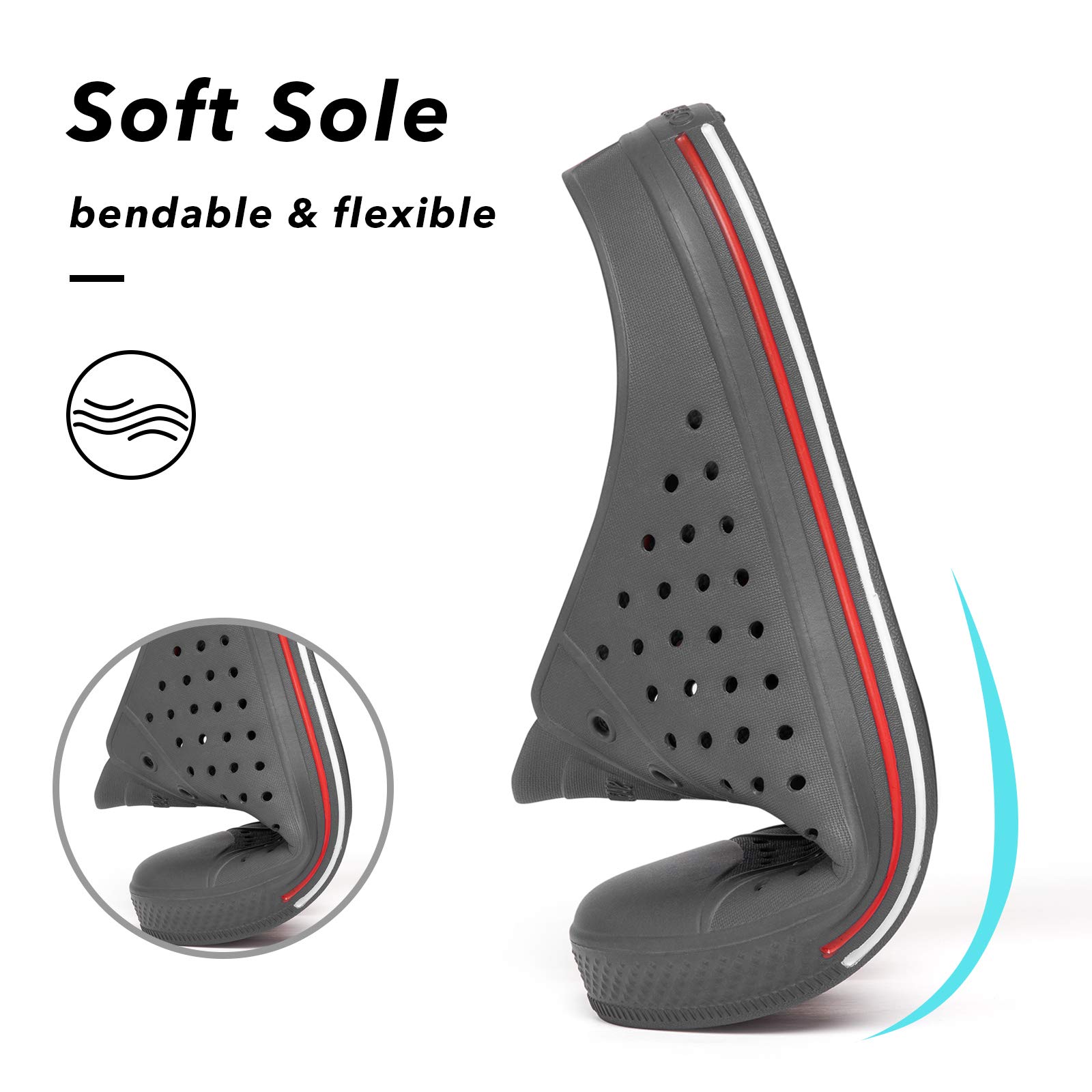 SAGUARO Women's Men's Garden Clogs Shoes Casual Slippers Unisex Quick Drying Sandals Summer Anti-Skid Beach Shoes - Image 6