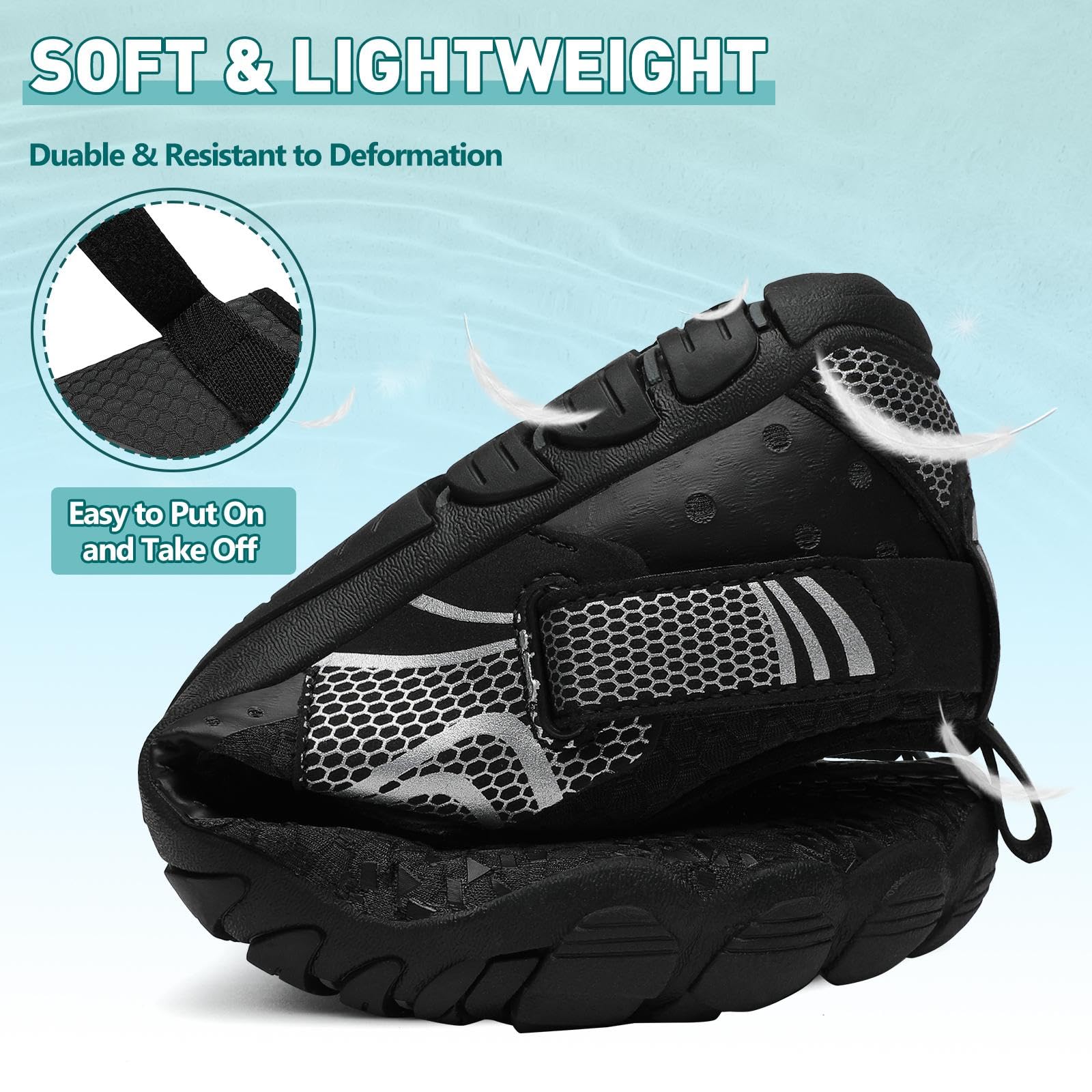 SAGUARO Women's Men's Water Shoes Quick-Dry Swiming Aqua Surf Beach Kayak Barefoot Shoes Wide Toe Box - Image 6