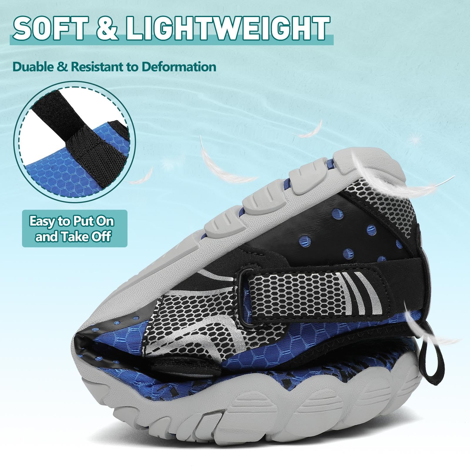 SAGUARO Women's Men's Water Shoes Quick-Dry Swiming Aqua Surf Beach Kayak Barefoot Shoes Wide Toe Box - Image 6