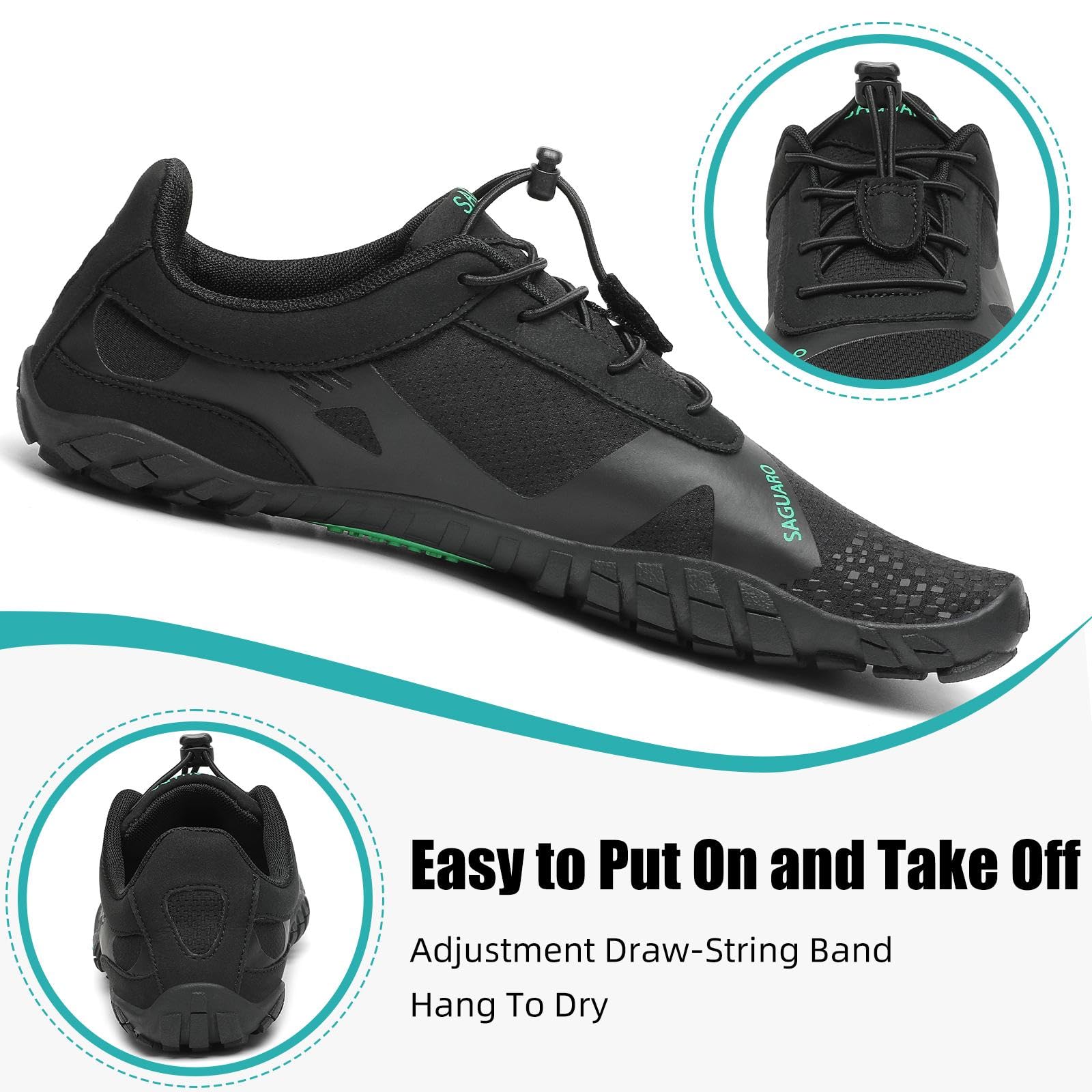 SAGUARO Womens Mens Barefoot Shoes Minimalist Trail Runner Wide Toe Box Zero Drop Outdoor Cross Training Shoe - Image 4