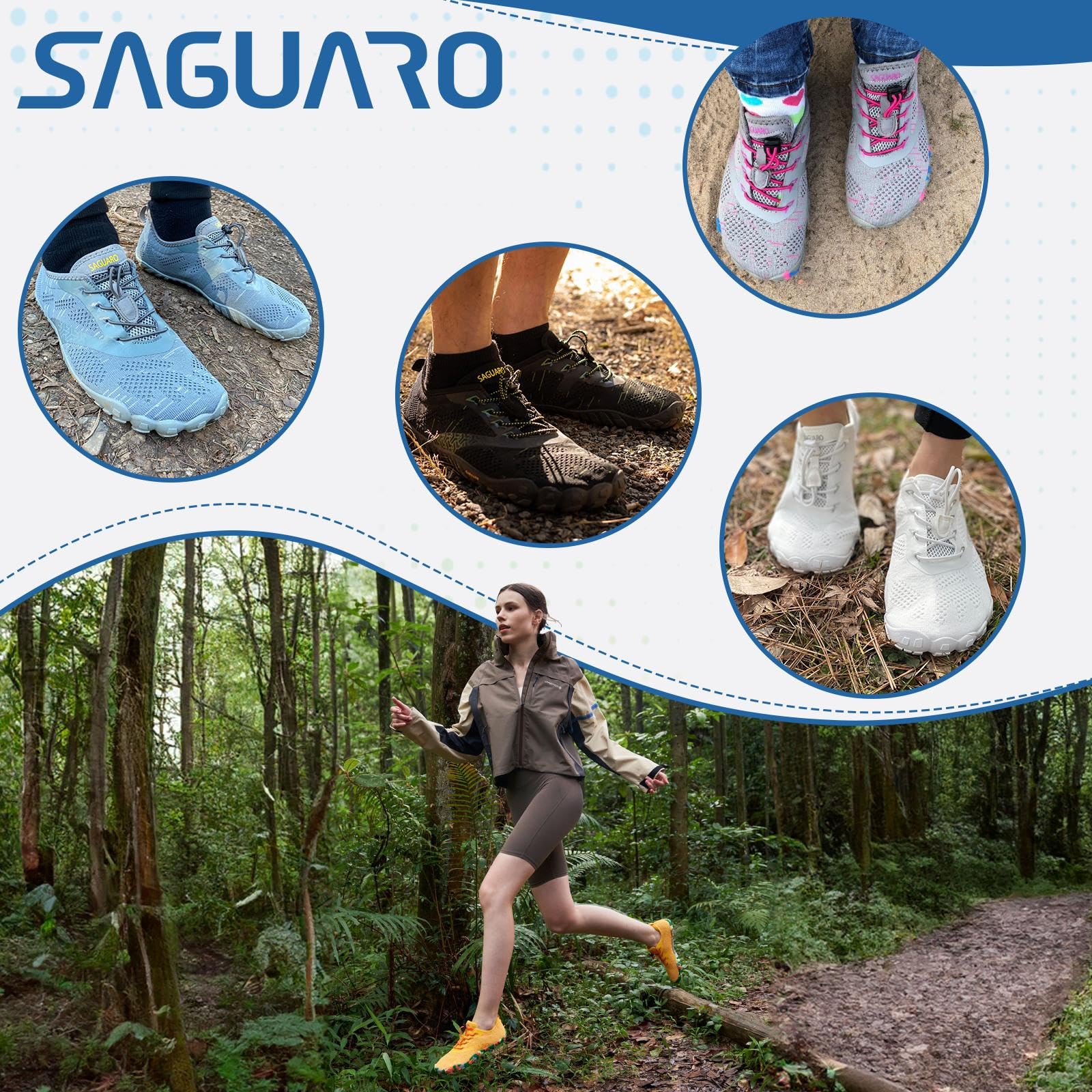 SAGUARO Womens Mens Barefoot Shoes Minimalist Trail Runner Wide Toe Box Zero Drop Outdoor Cross Training Shoe - Image 7